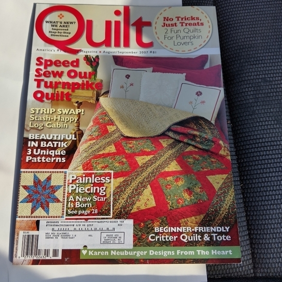 Quilt Magazine August September 2007 Quilting Quilt Patterns - Picture 1 of 5